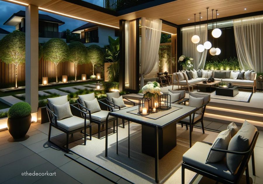 Outdoor Area for Entertaining with Stylish Decor