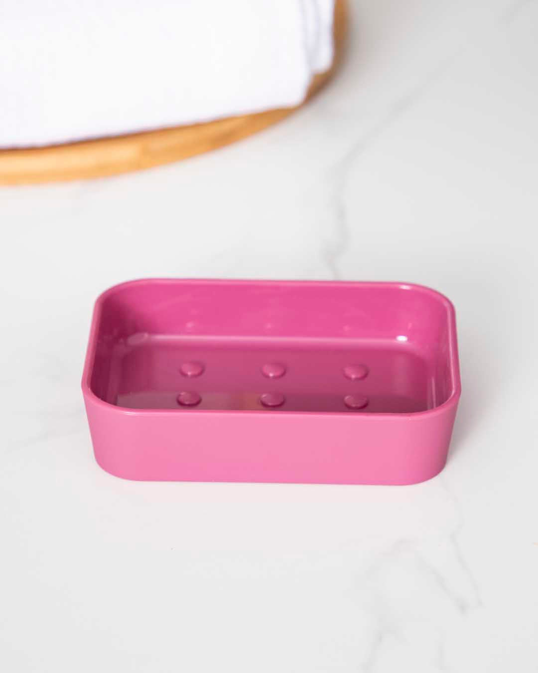 Delightful 4 Piece Bathroom Accessory - Pink - The Decor Kart