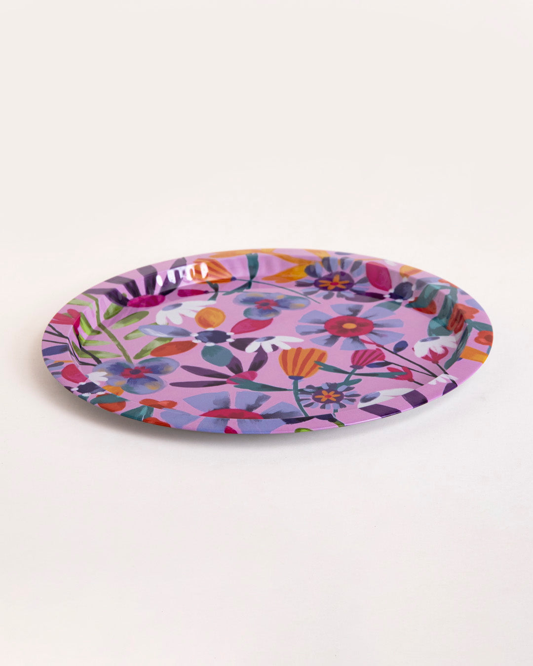 Bloom Burst Floral Serving Tray - Set Of-2