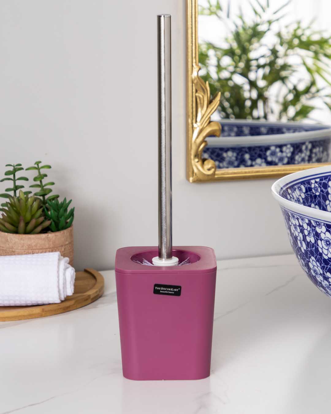 Delightful 4 Piece Bathroom Accessory - Pink - The Decor Kart