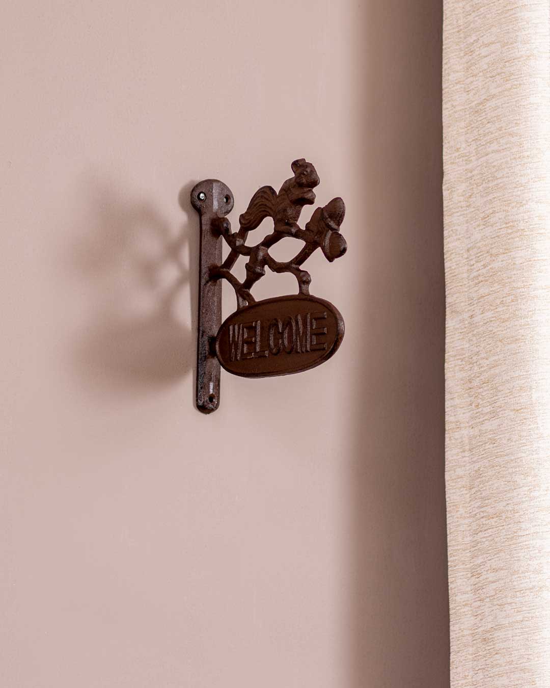 Welcome - Cast Iron Wall Mounted Bell - The Decor Kart