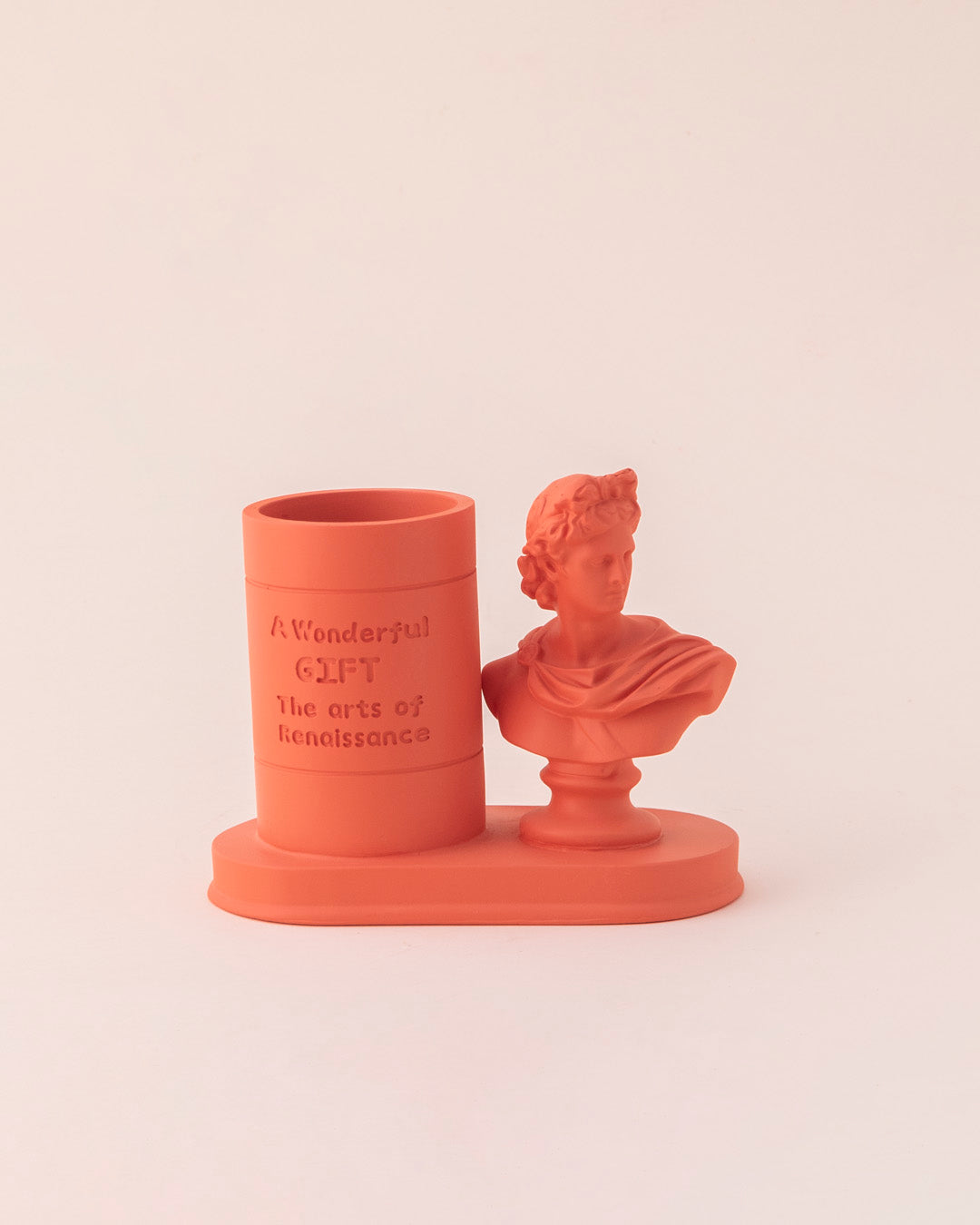 Renaissance Muse Decorative Pen Holder - Orange