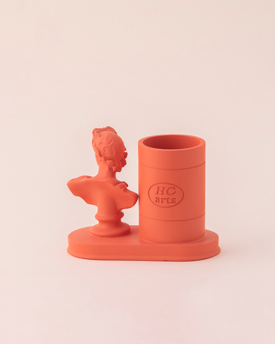 Renaissance Muse Decorative Pen Holder - Orange