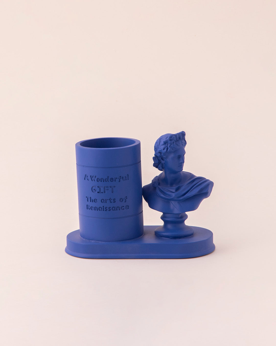 Renaissance Muse Decorative Pen Holder - Blue
