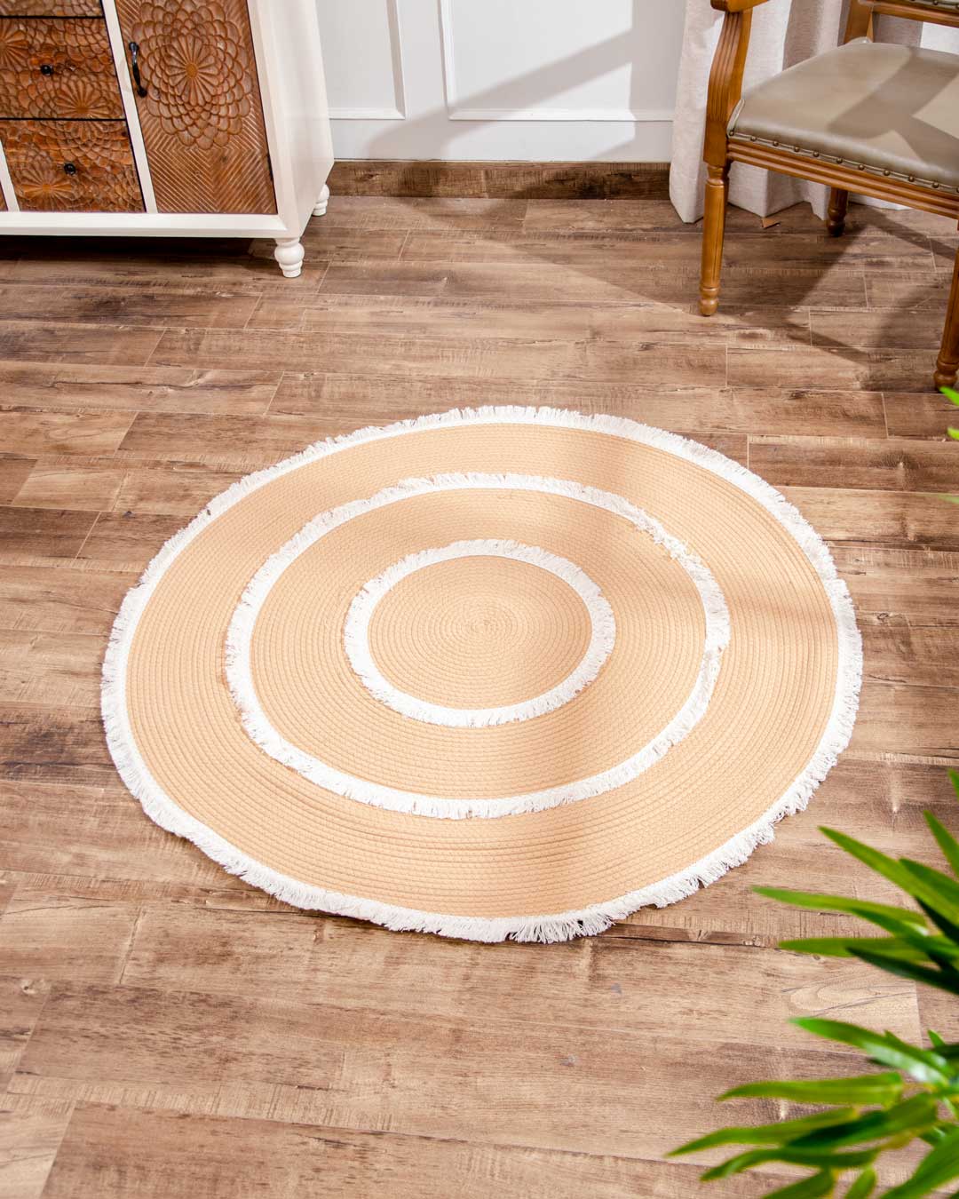 Vintage Bohemian Chic Round Floor Rug - The Decor Kart