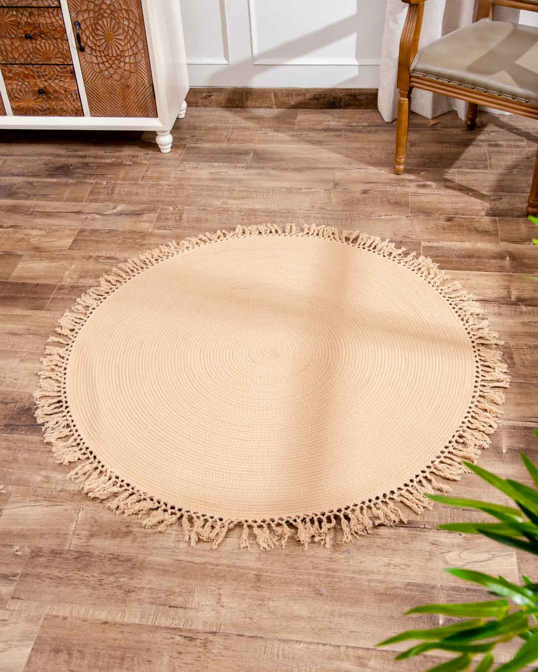 Vintage Bohemian Chic Round Floor Rug - The Decor Kart