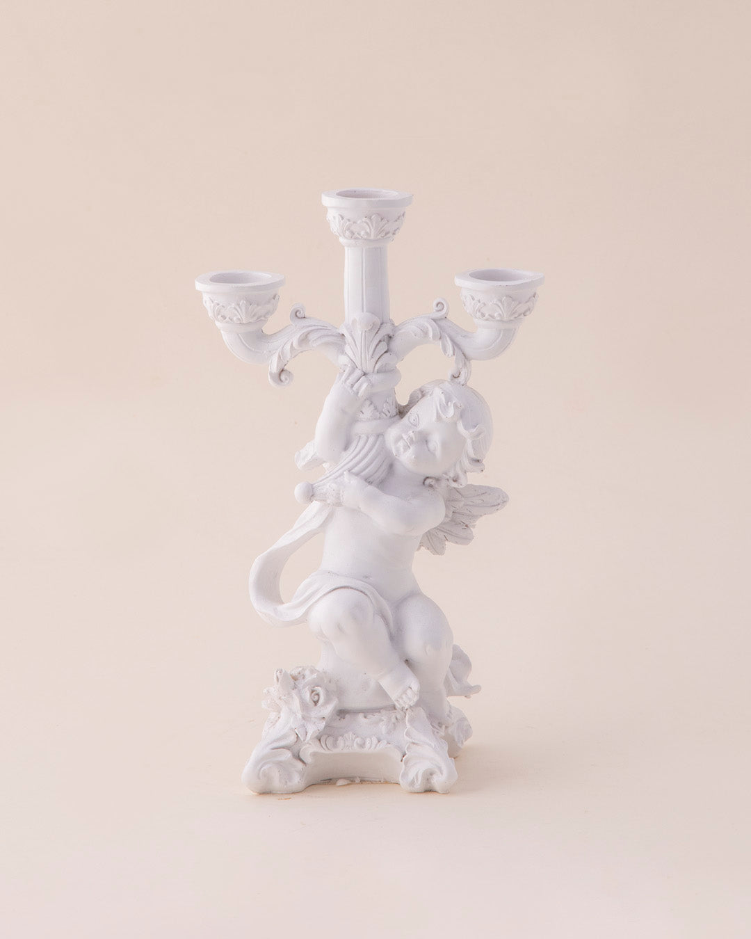 3-Arms Angel Cherub Candle Stand