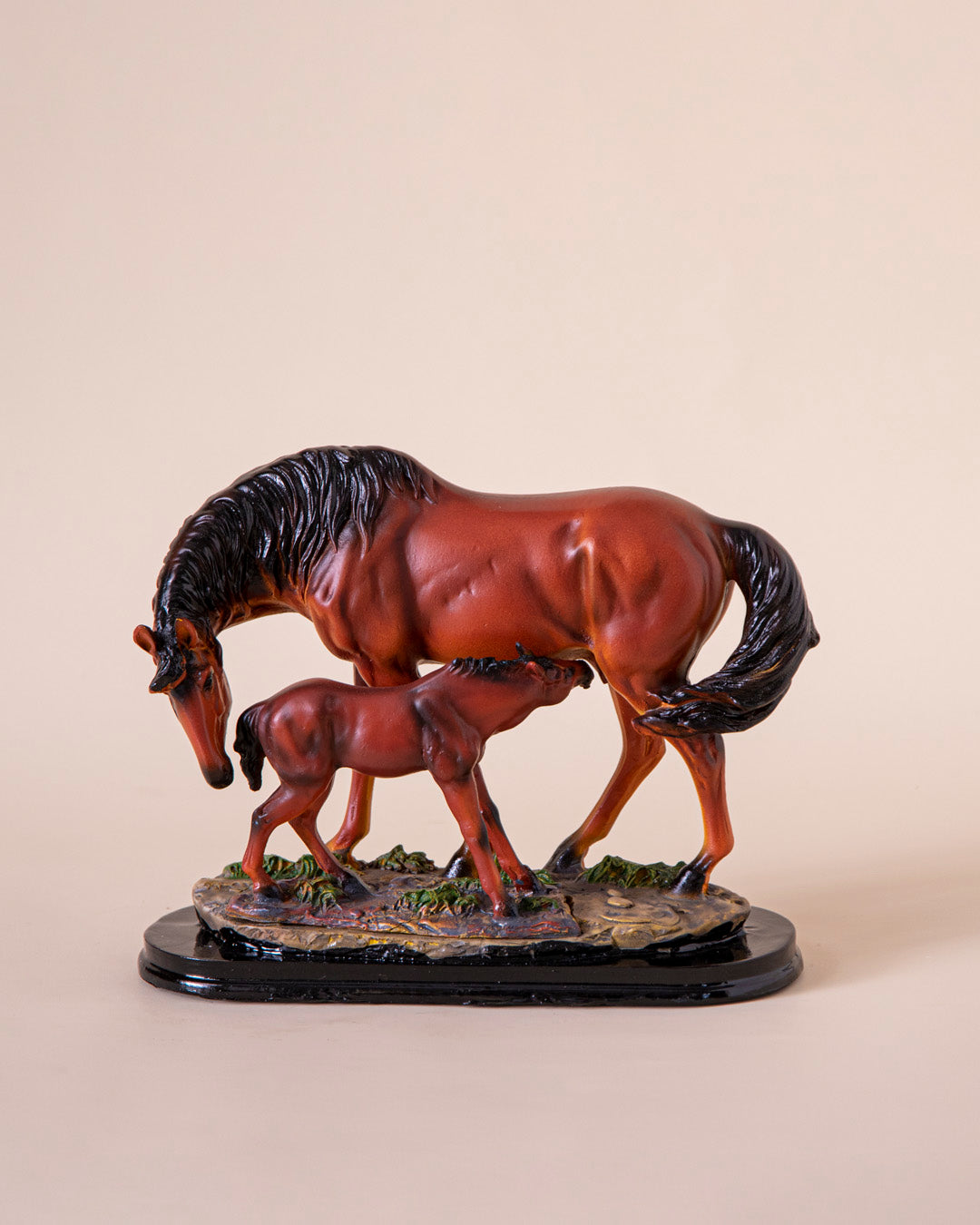'Equine Nurturing' A Horse Feeding Figurine