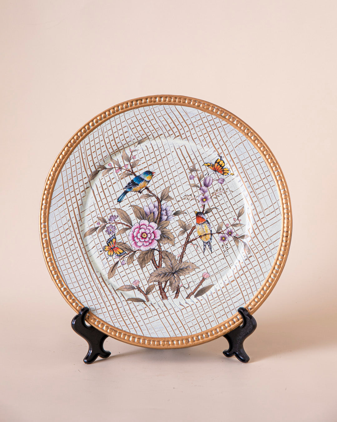 Birdsong Blossom Decorative Plate - 13"