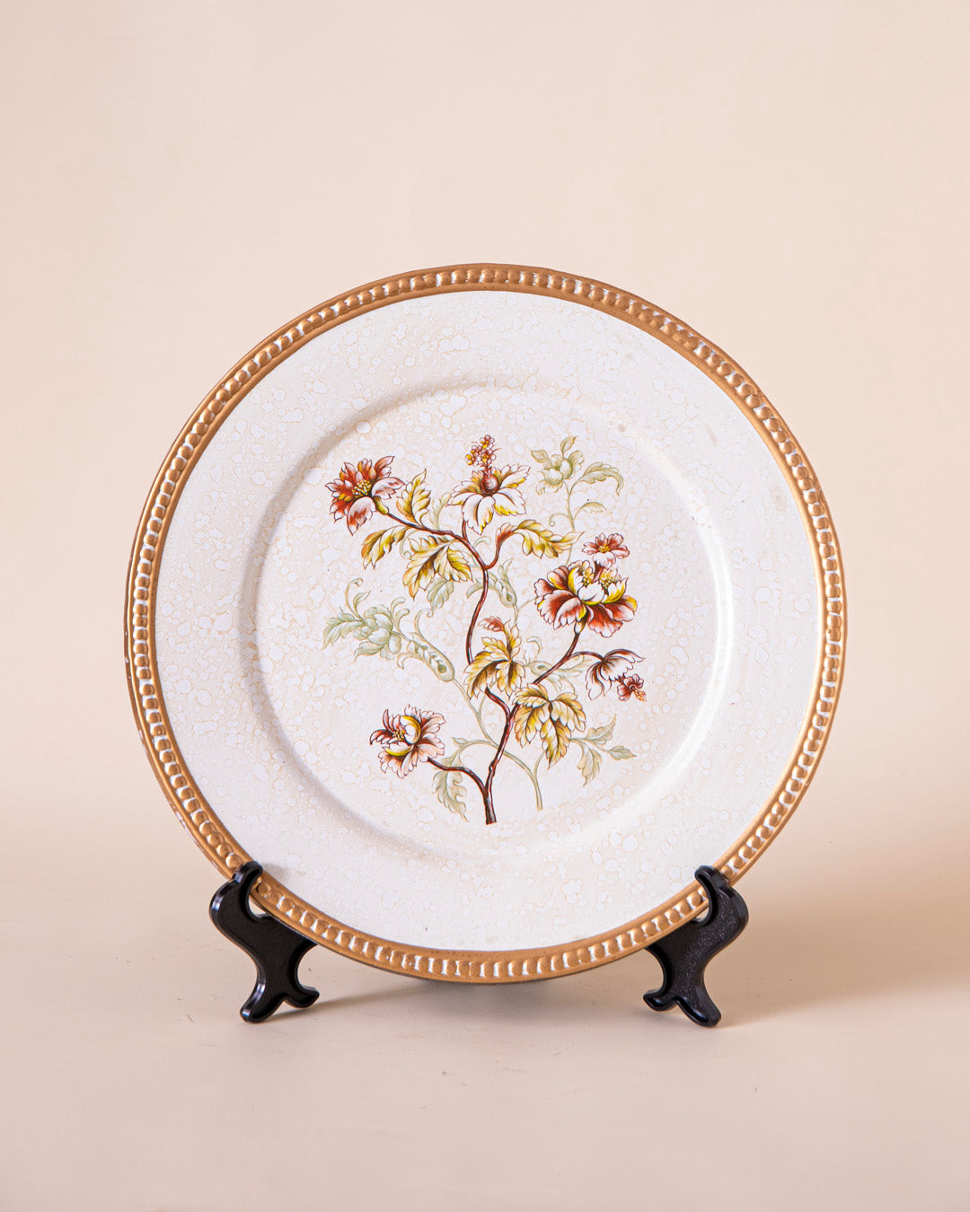 Delicate Floral Decorative Plate - 13"