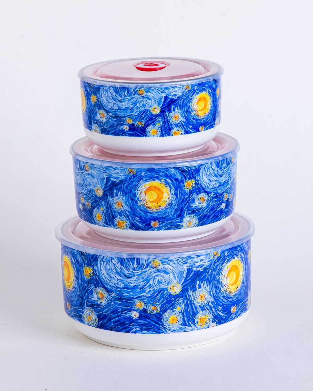Starry Night Airtight Serving Bowl - Set of 3