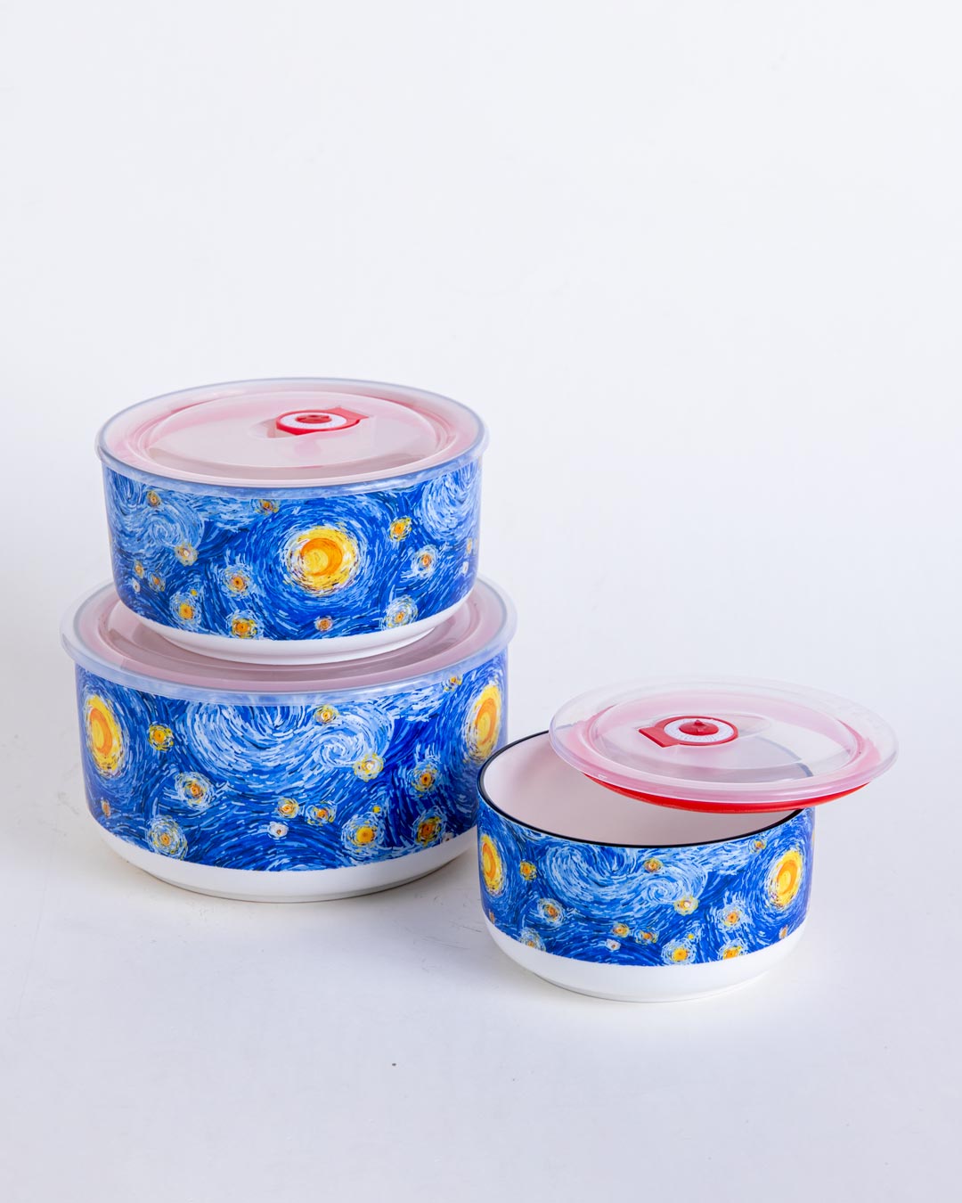 Starry Night Airtight Serving Bowl - Set of 3