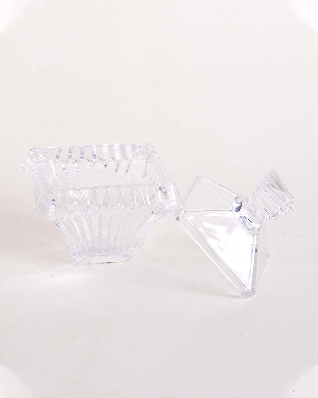 Crystal Cut Candy Jar With LId