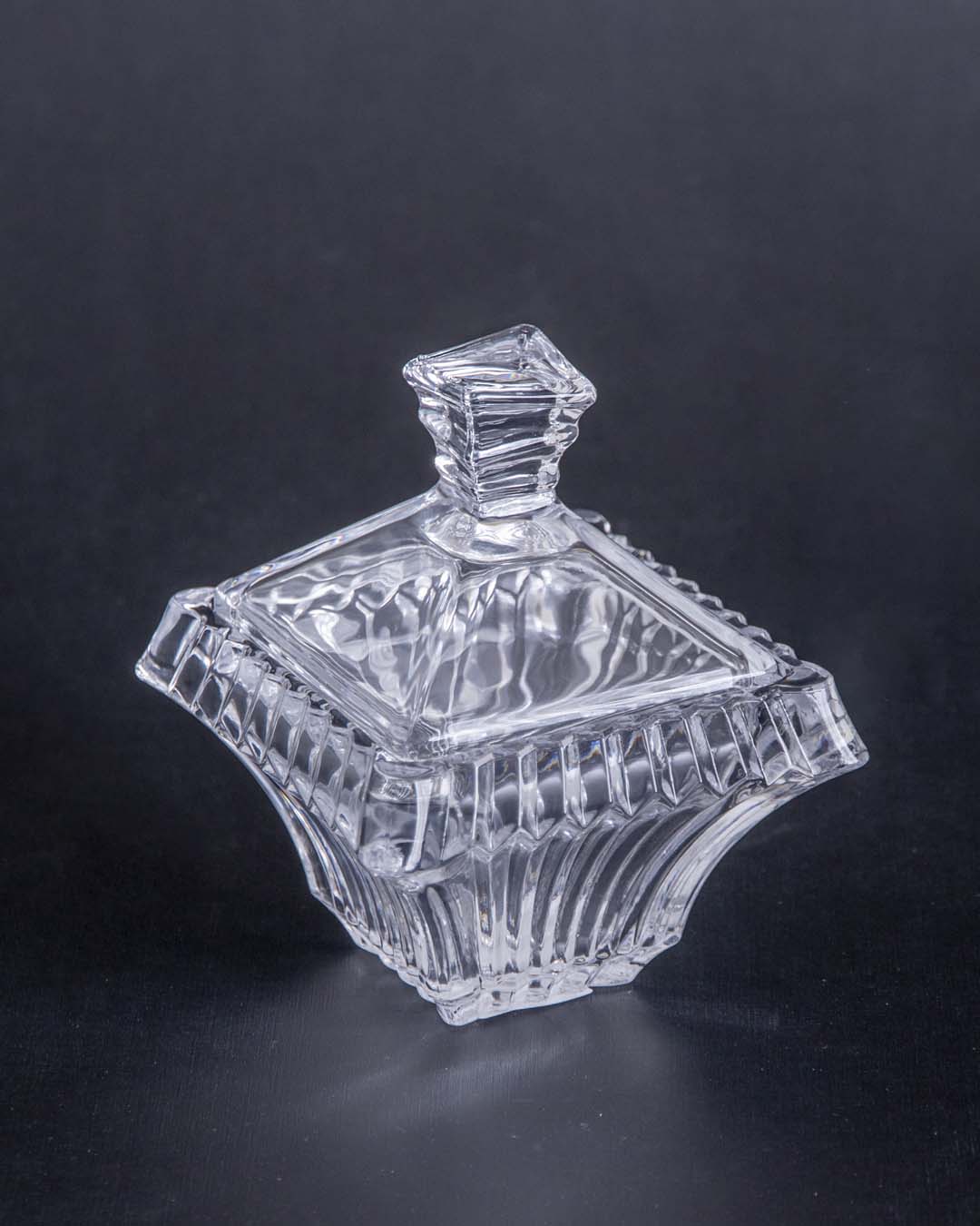 Crystal Cut Candy Jar With LId