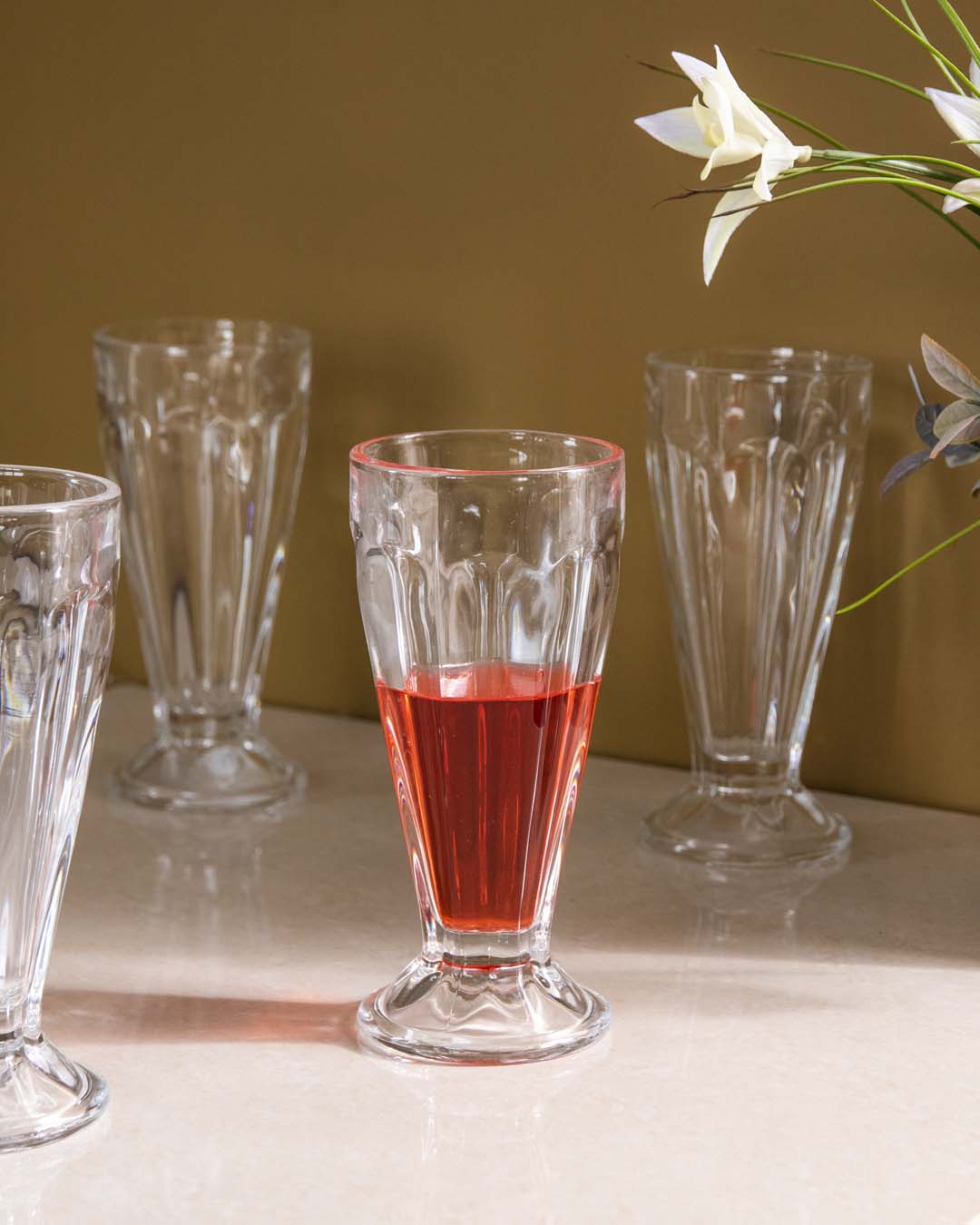 Thickened Goblet Drinking Glasses - Set of 6