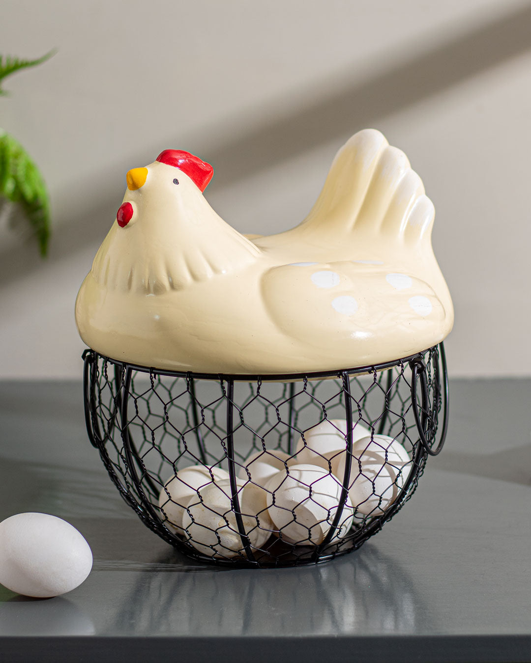Rooster Basket - Yellow