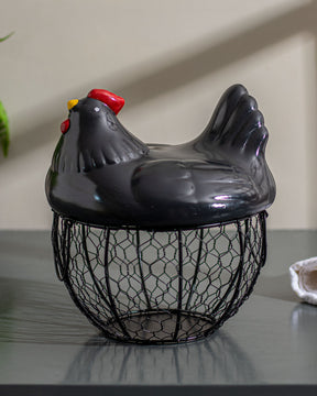 Rooster Basket - Black