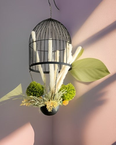 Decorative Hanging Cage Planter - Small - The Decor Kart
