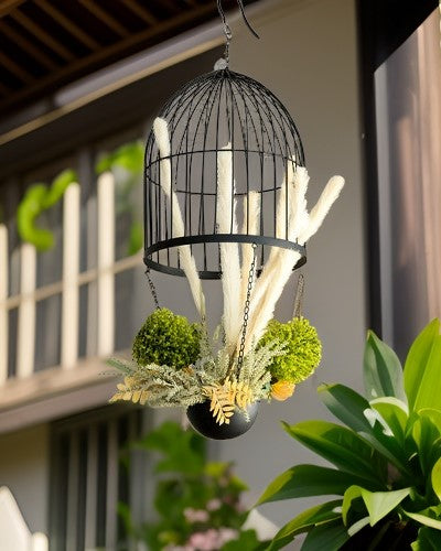 Decorative Hanging Cage Planter - Large - The Decor Kart