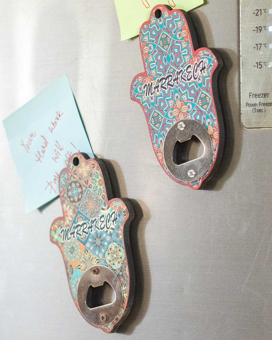 Pattern 'Bottle' Fridge Magnets Cum Openers - Set of 2 - The Decor Kart