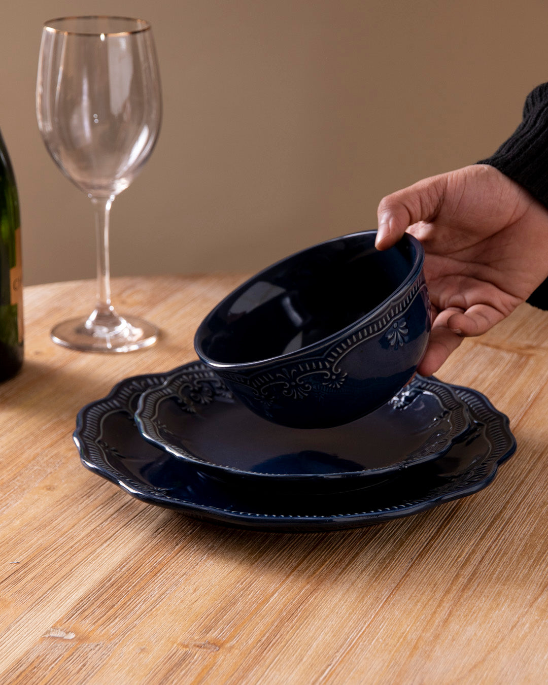 Celeste Deep Blue Ceramic Bowl