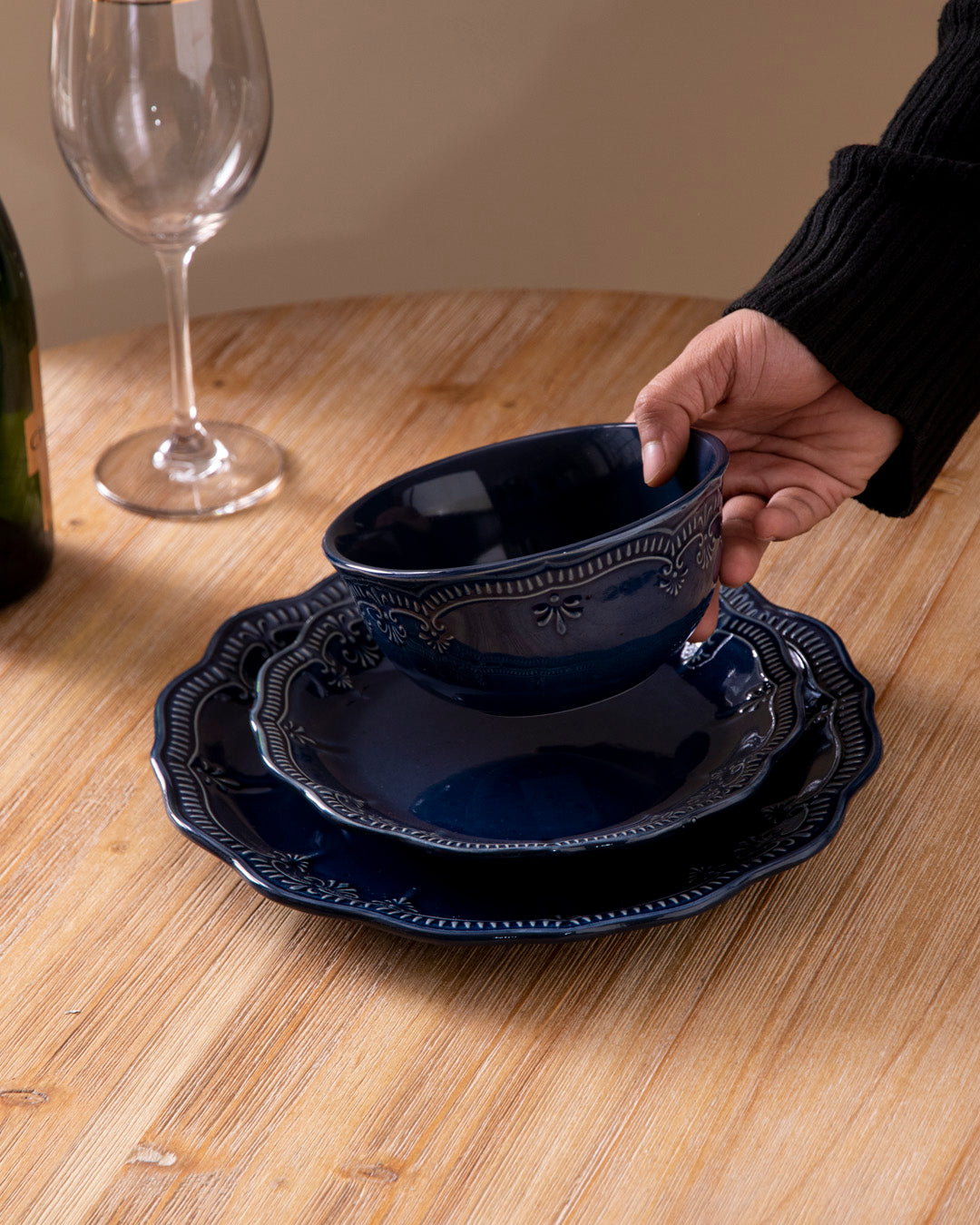 Celeste Deep Blue Ceramic Bowl