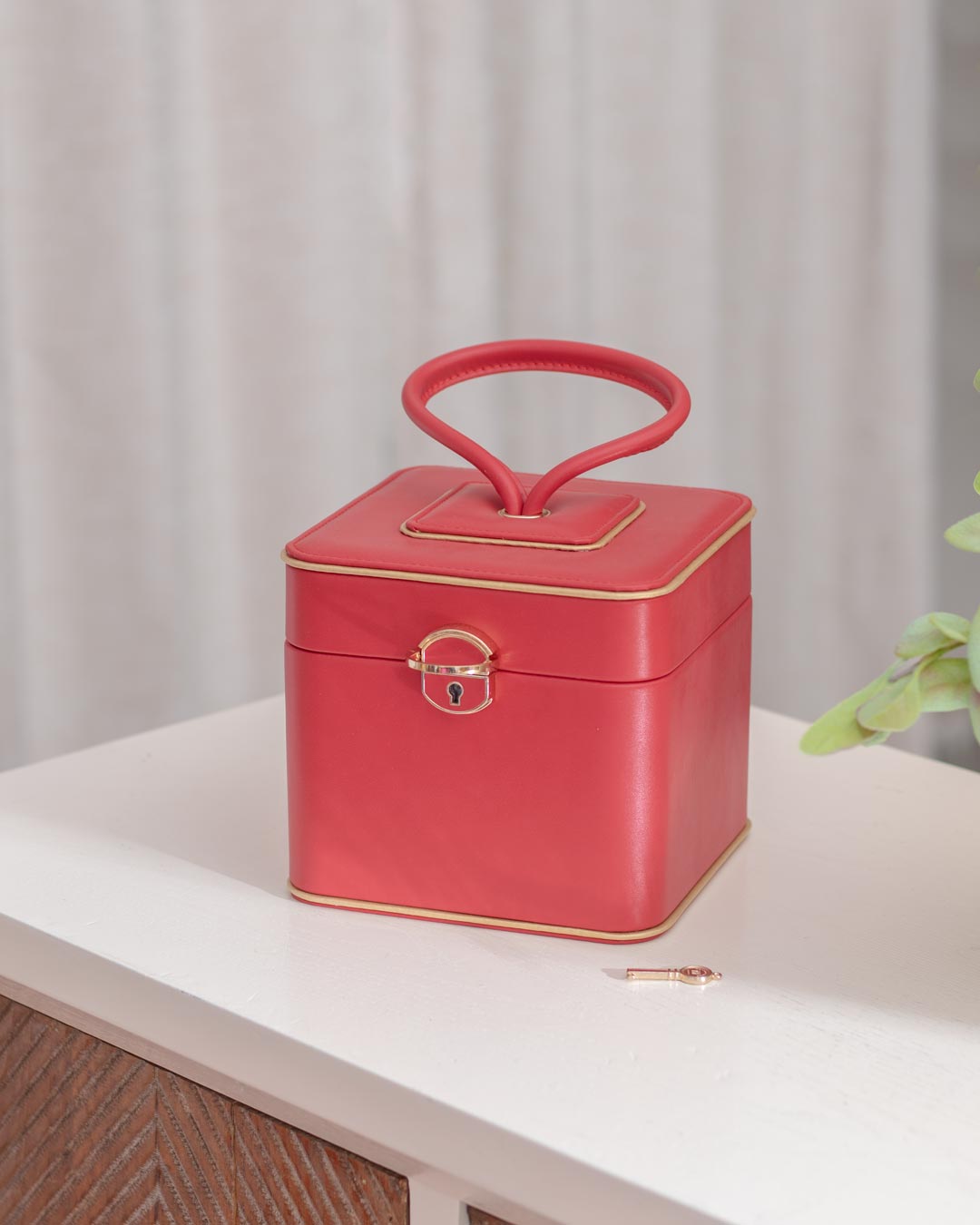 Travel Jewellery Box - Red - The Decor Kart