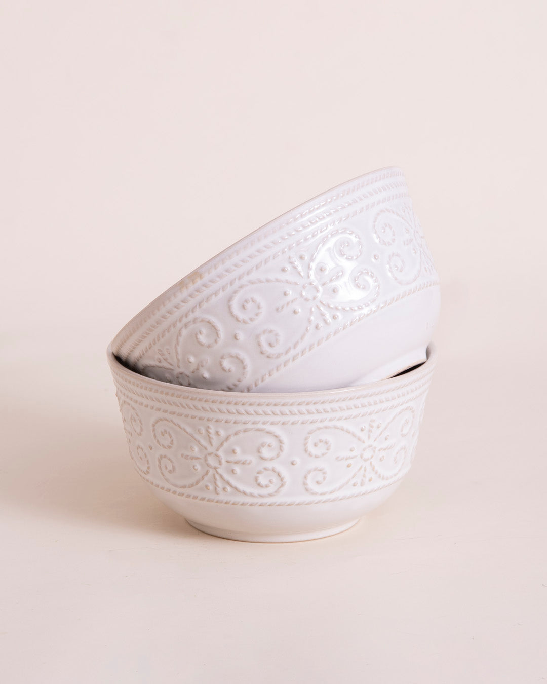Snow Petal Ceramic Bowl