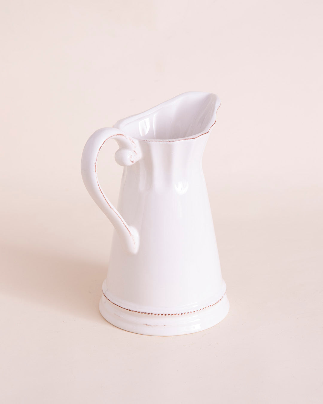 Crisp White 'Queen' Pitcher Vase - IV