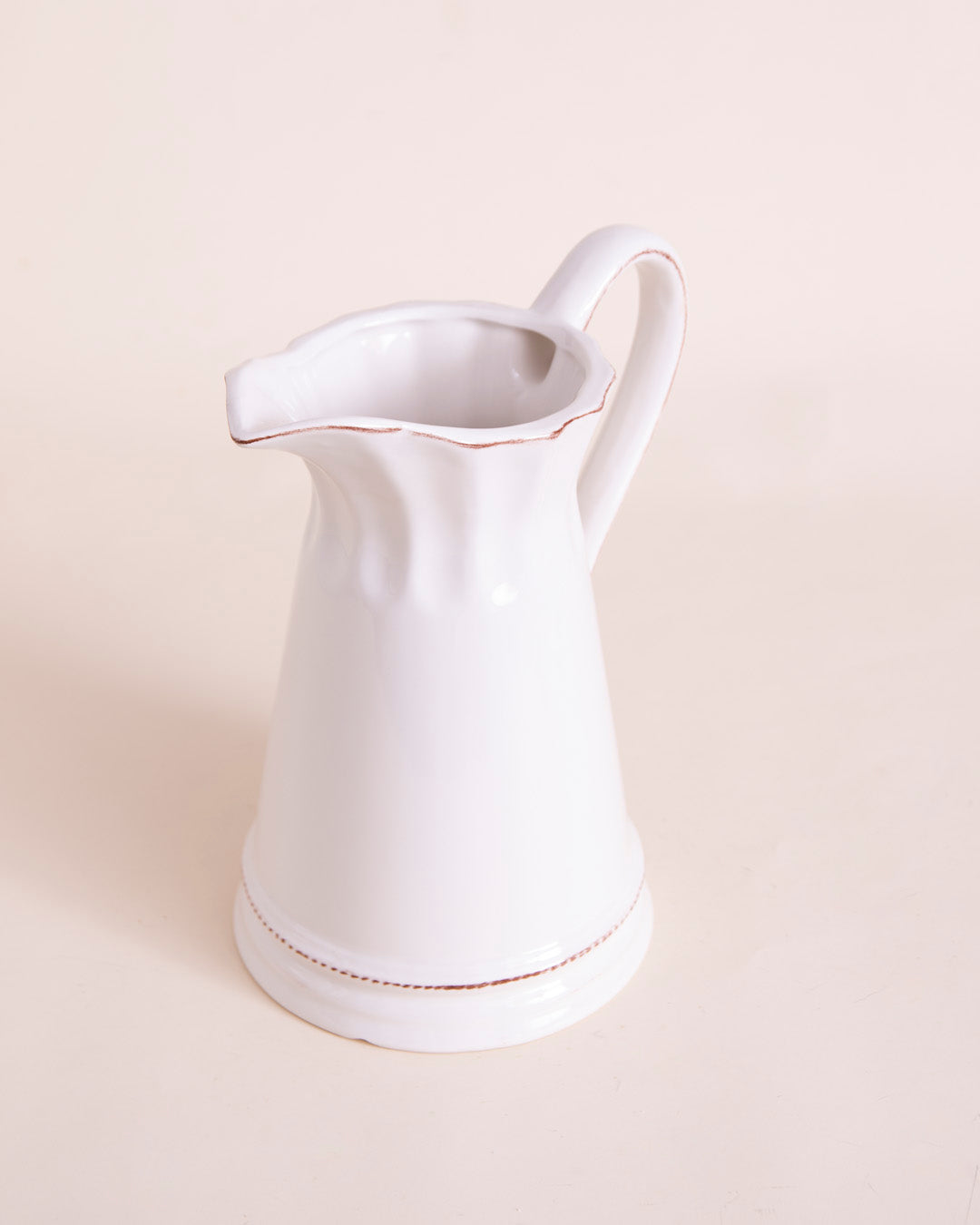 Crisp White 'Queen' Pitcher Vase - IV