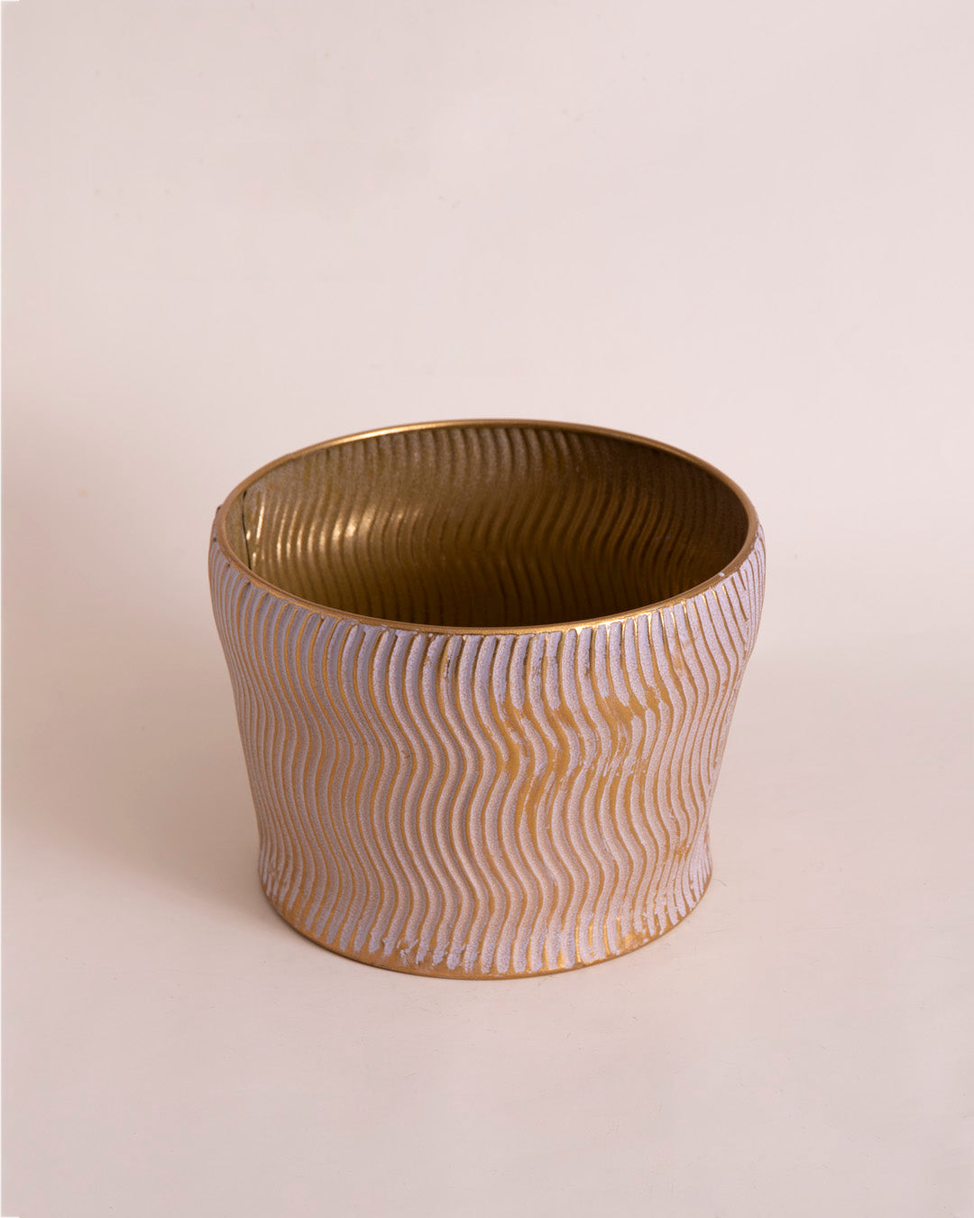 Rustic Wave Texture Planter - Set Of 3
