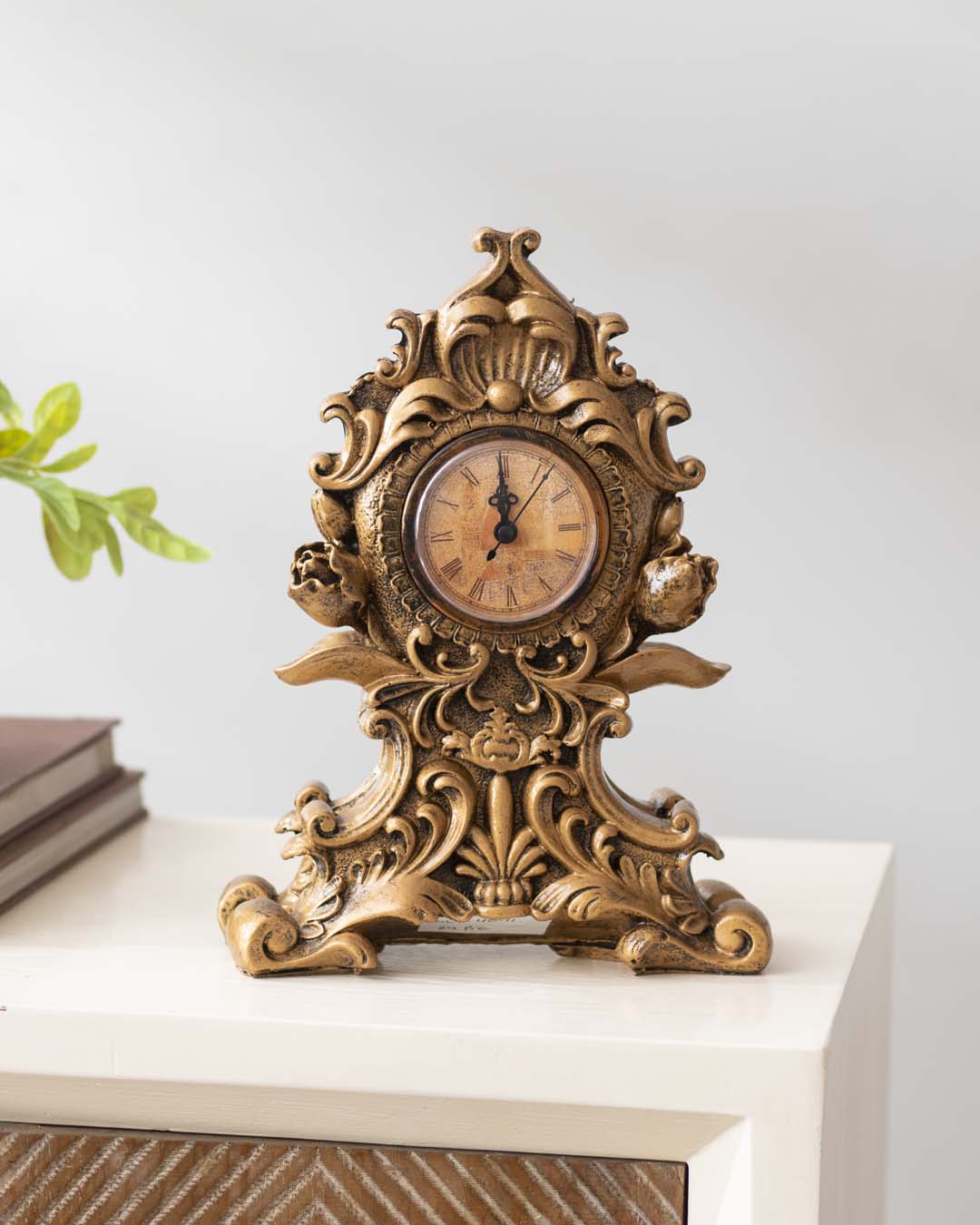Classic Gold Victorian Table Top Clock - The Decor Kart