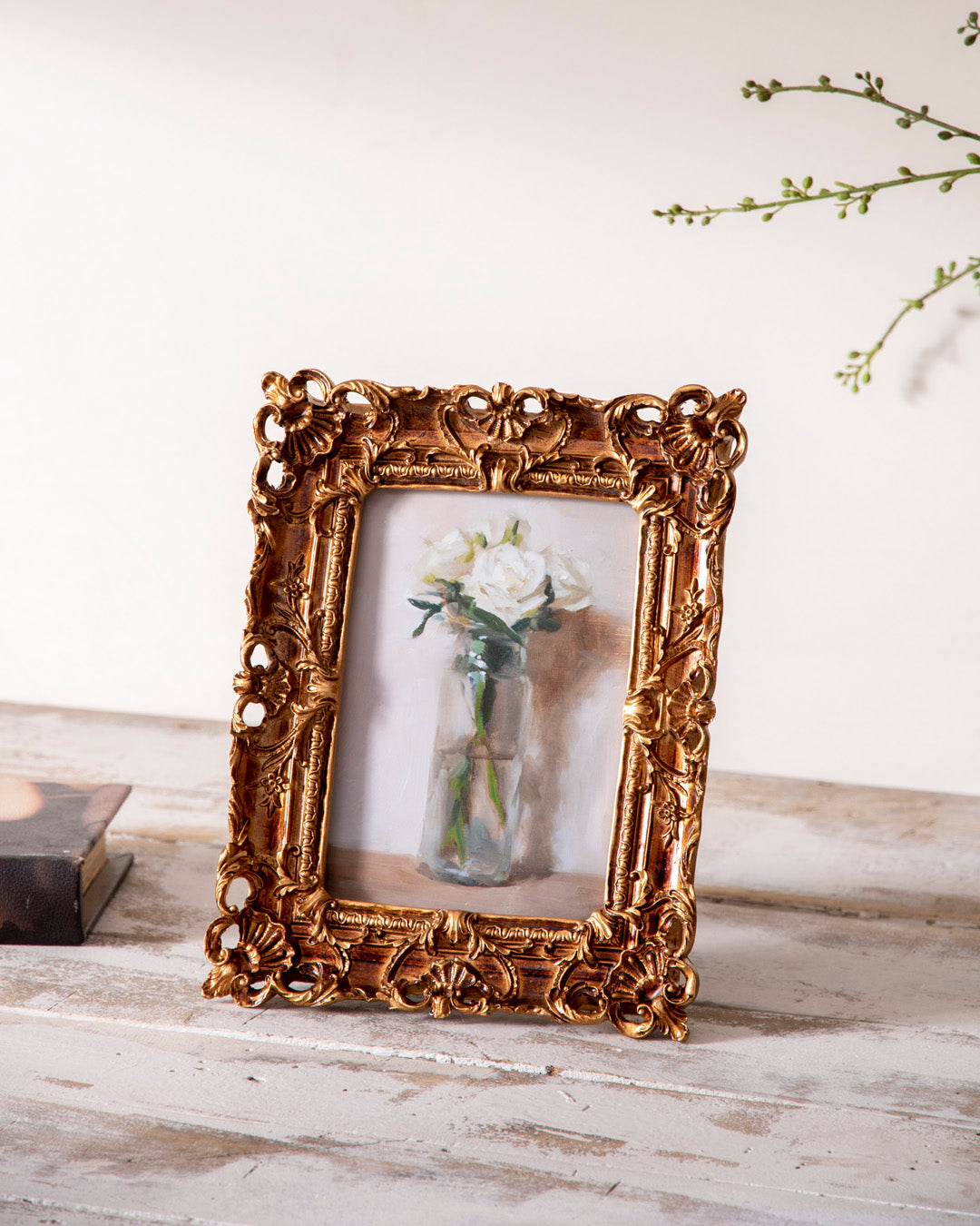 Antique Gold Floral Frame