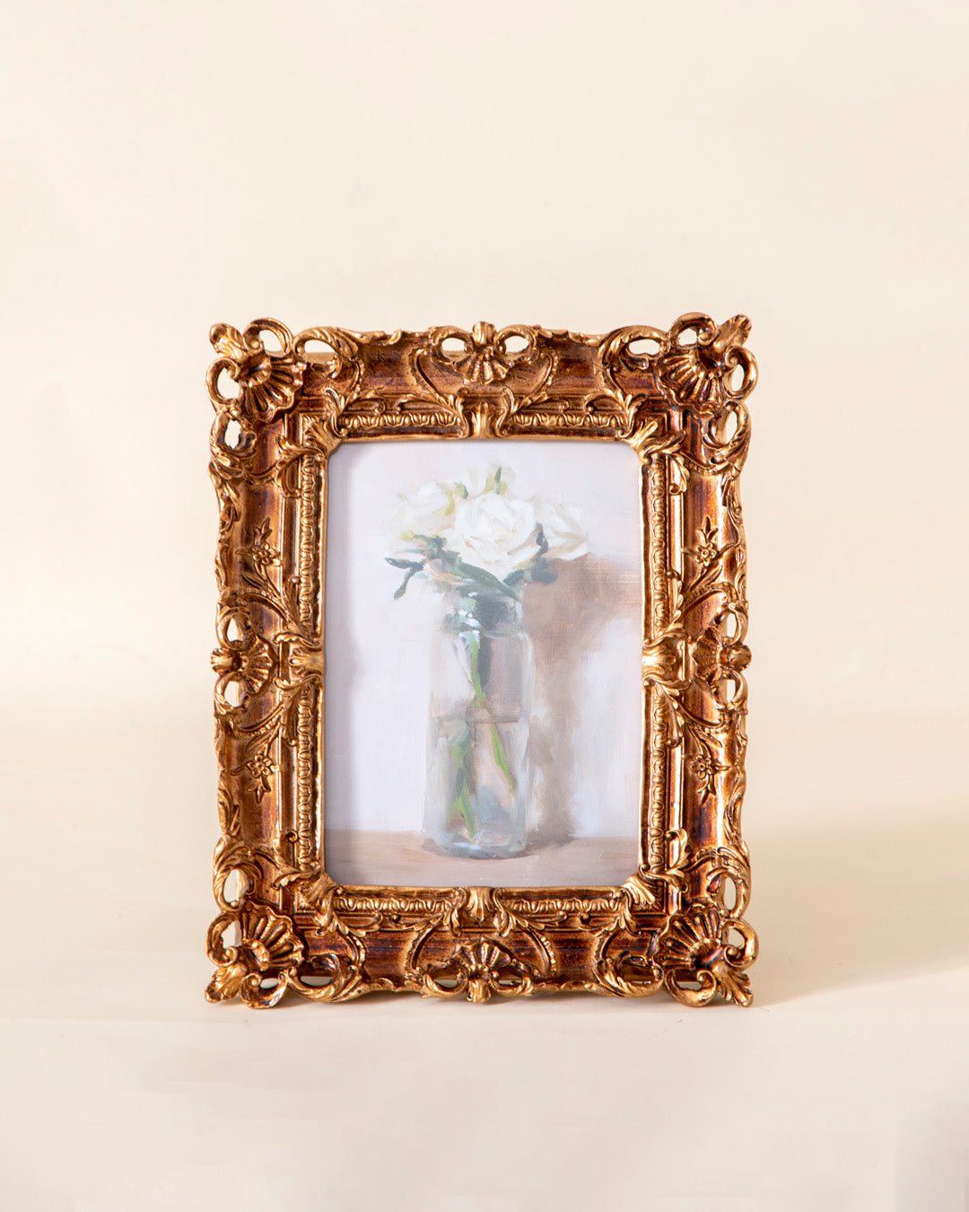 Antique Gold Floral Frame