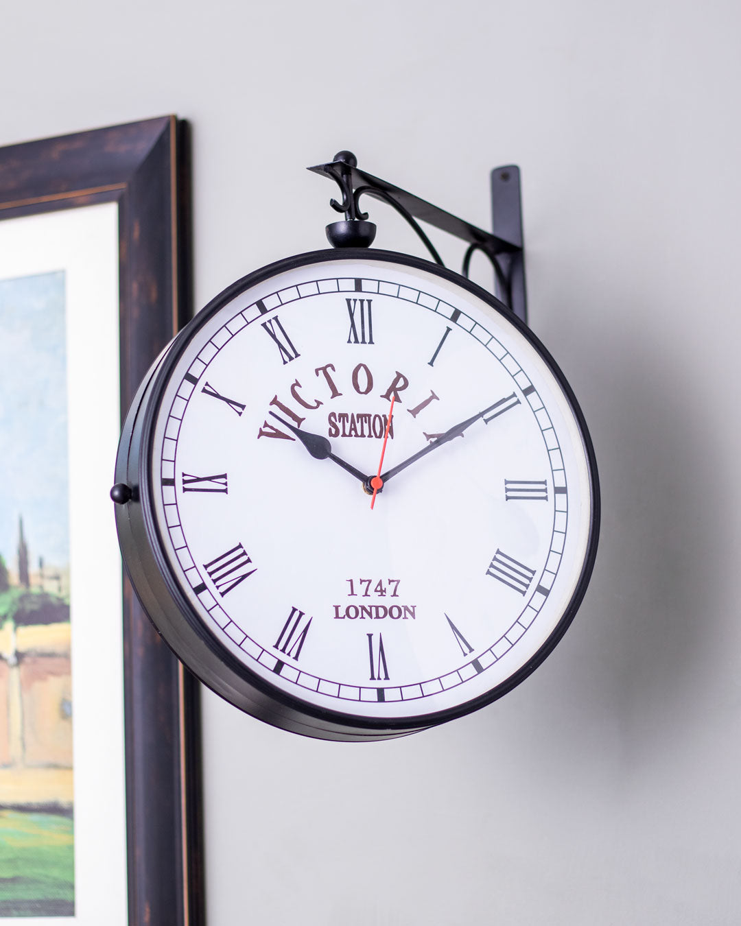 Victoria Station Clock Double Side