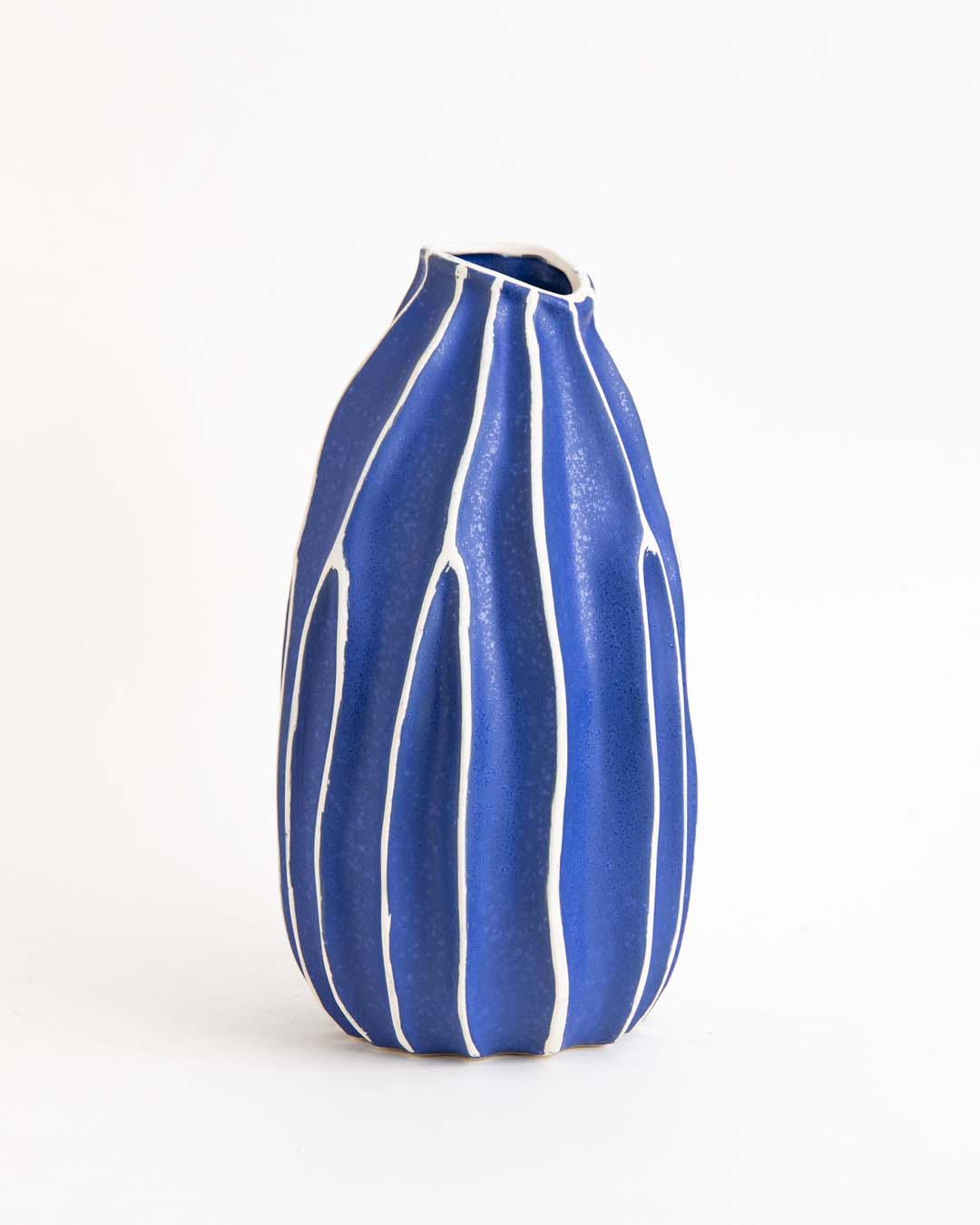 Blue Organic Stripe Vase