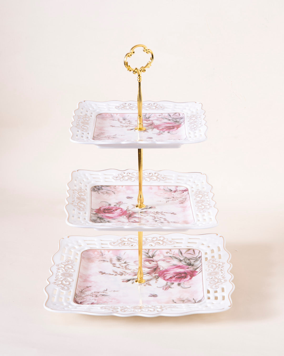 Graceful Rose 3-tier Cake Stand