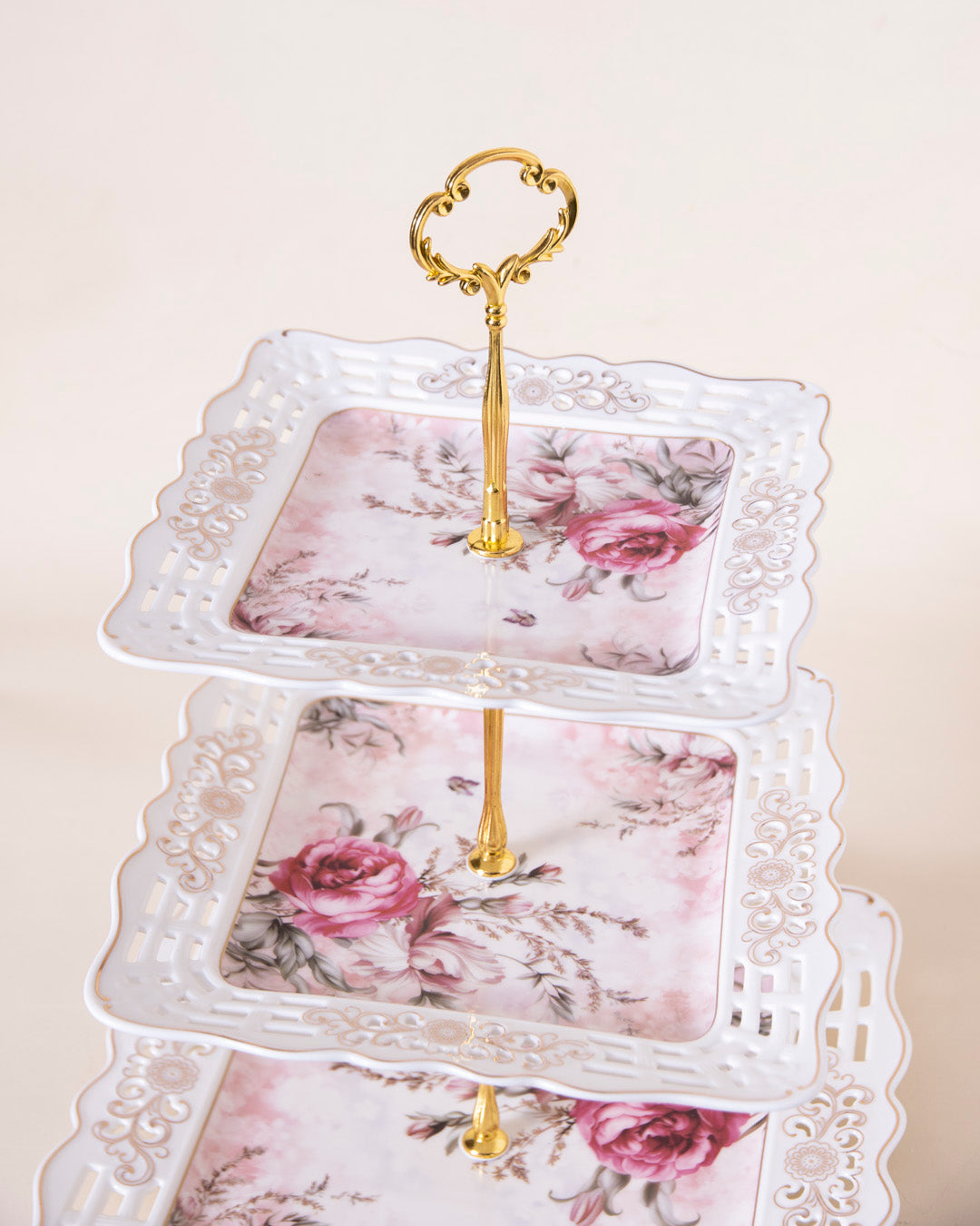 Graceful Rose 3-tier Cake Stand