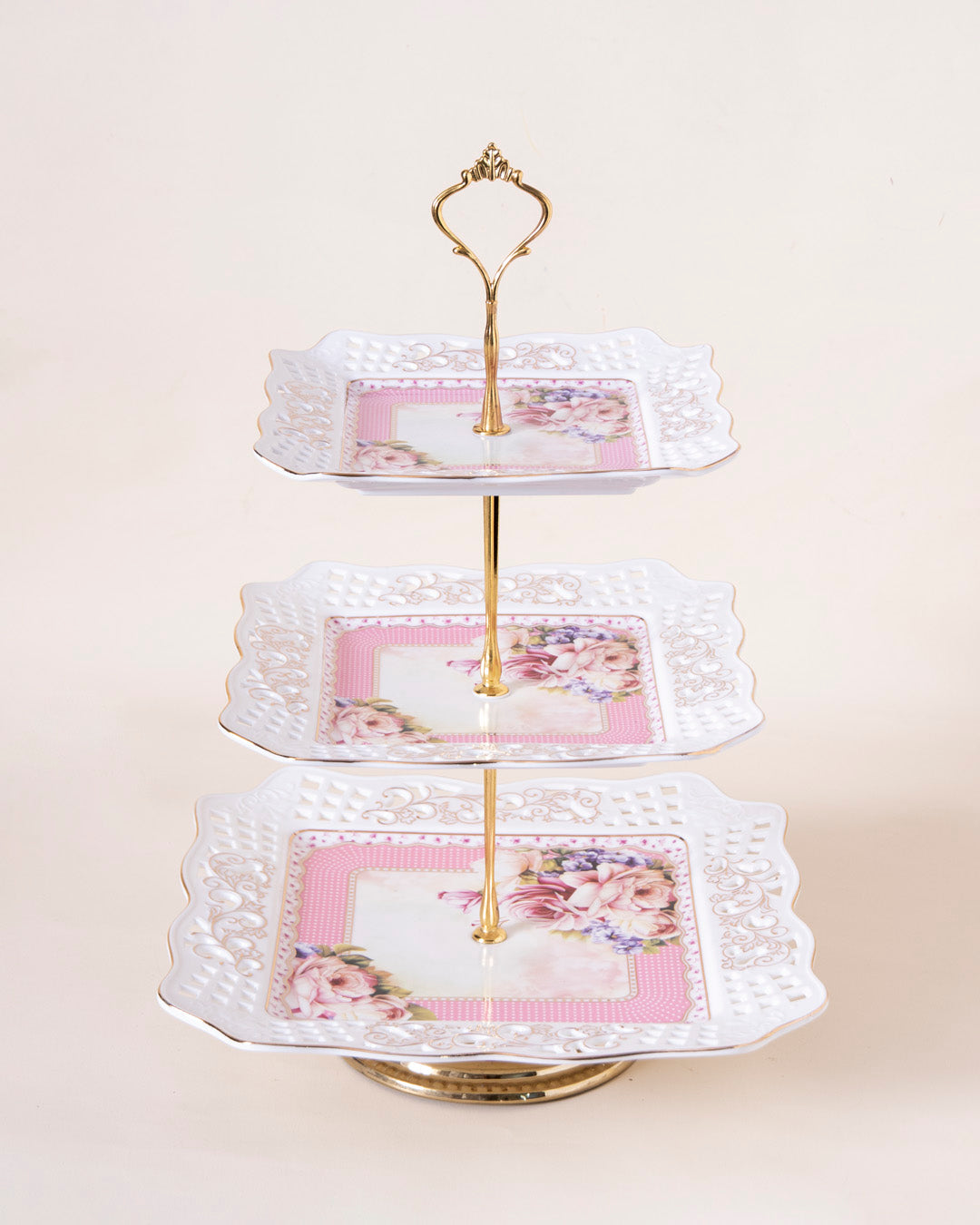 Lace Edge 3-Tier Cake Stand