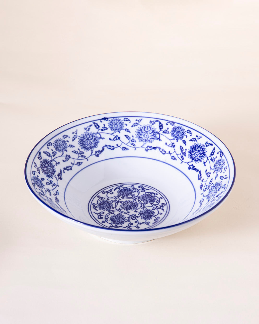 Vintage Blue & White Serving Bowl - Large