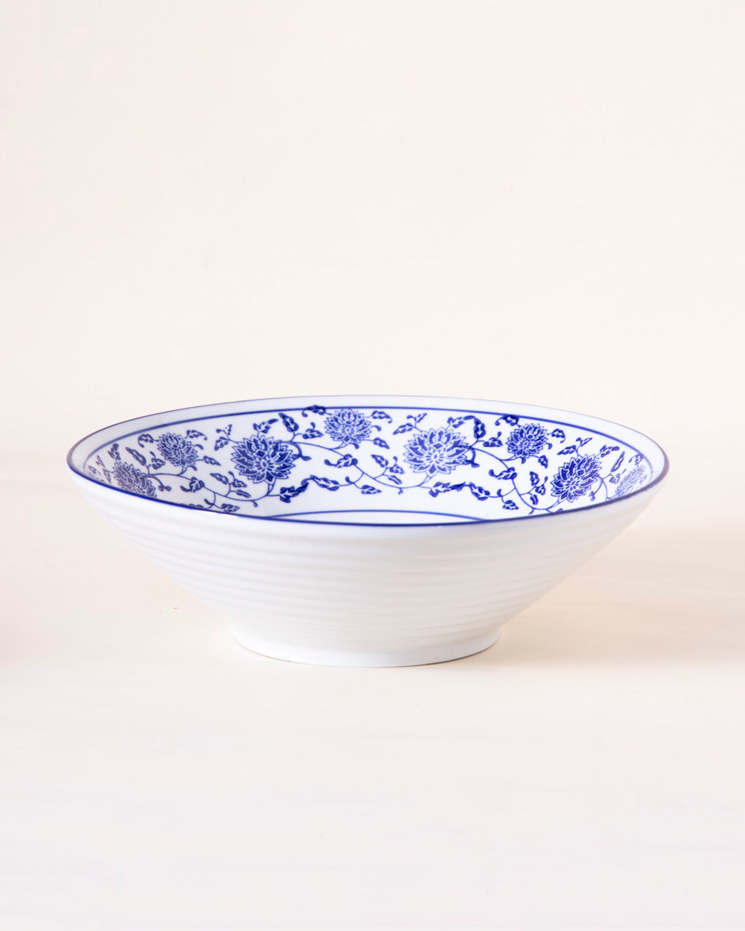 Vintage Blue & White Serving Bowl - Large