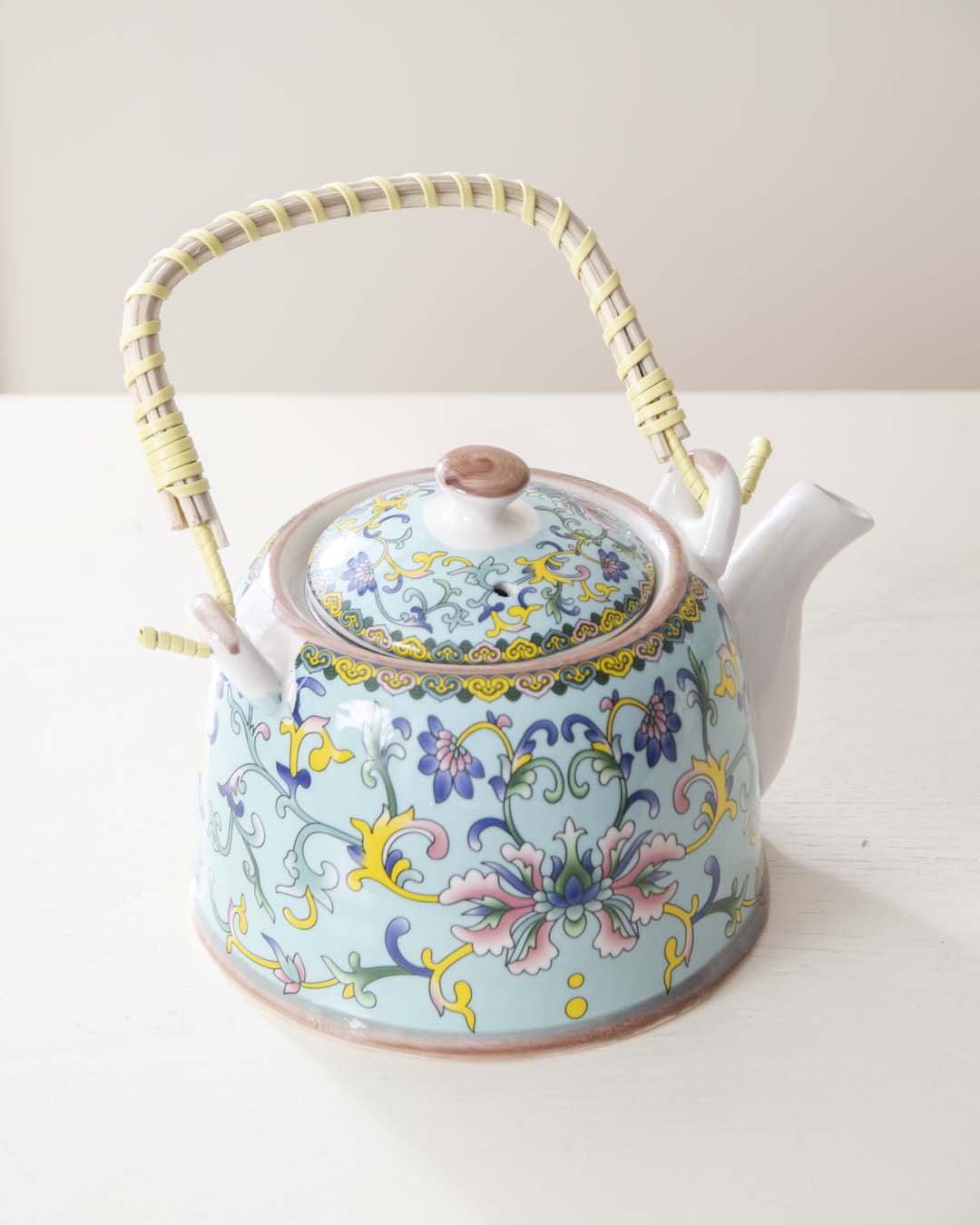 Canton Ceramic Tea Kettle - Blue - The Decor Kart