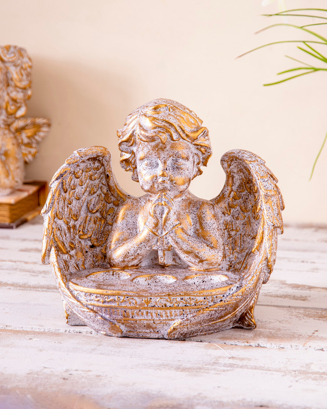 Adorable Angel Cherub Candle Stand