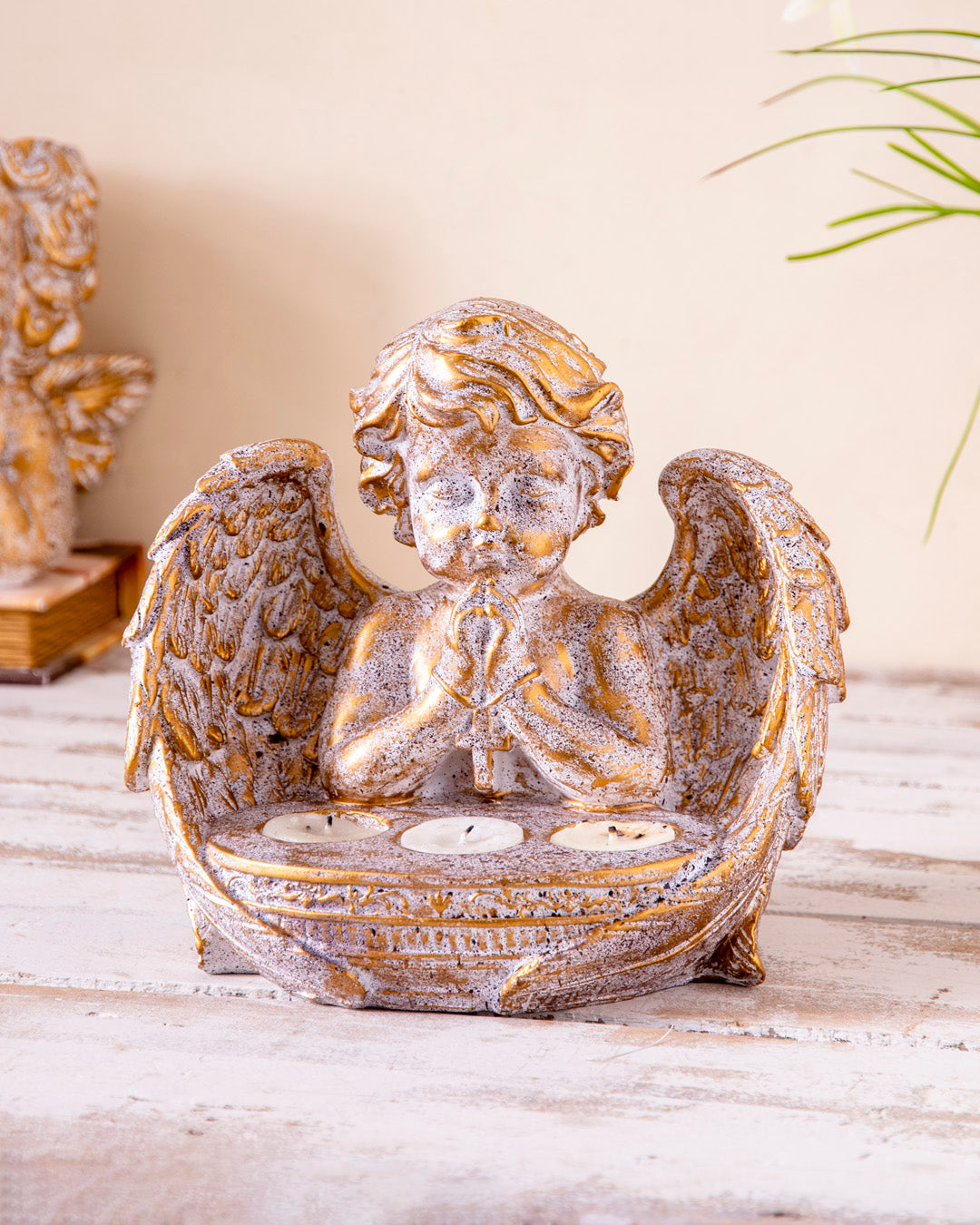 Adorable Angel Cherub Candle Stand