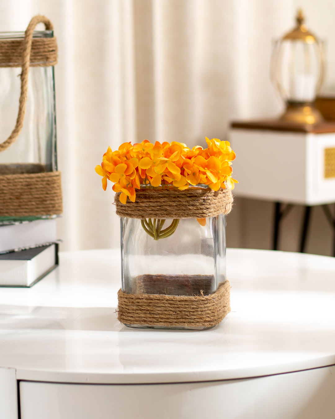 'Boho Chic Macramé' Macrame Glass Vase - Small - The Decor Kart