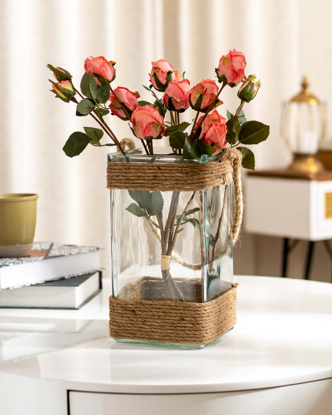 'Boho Chic Macramé' Macrame Glass Vase - Large