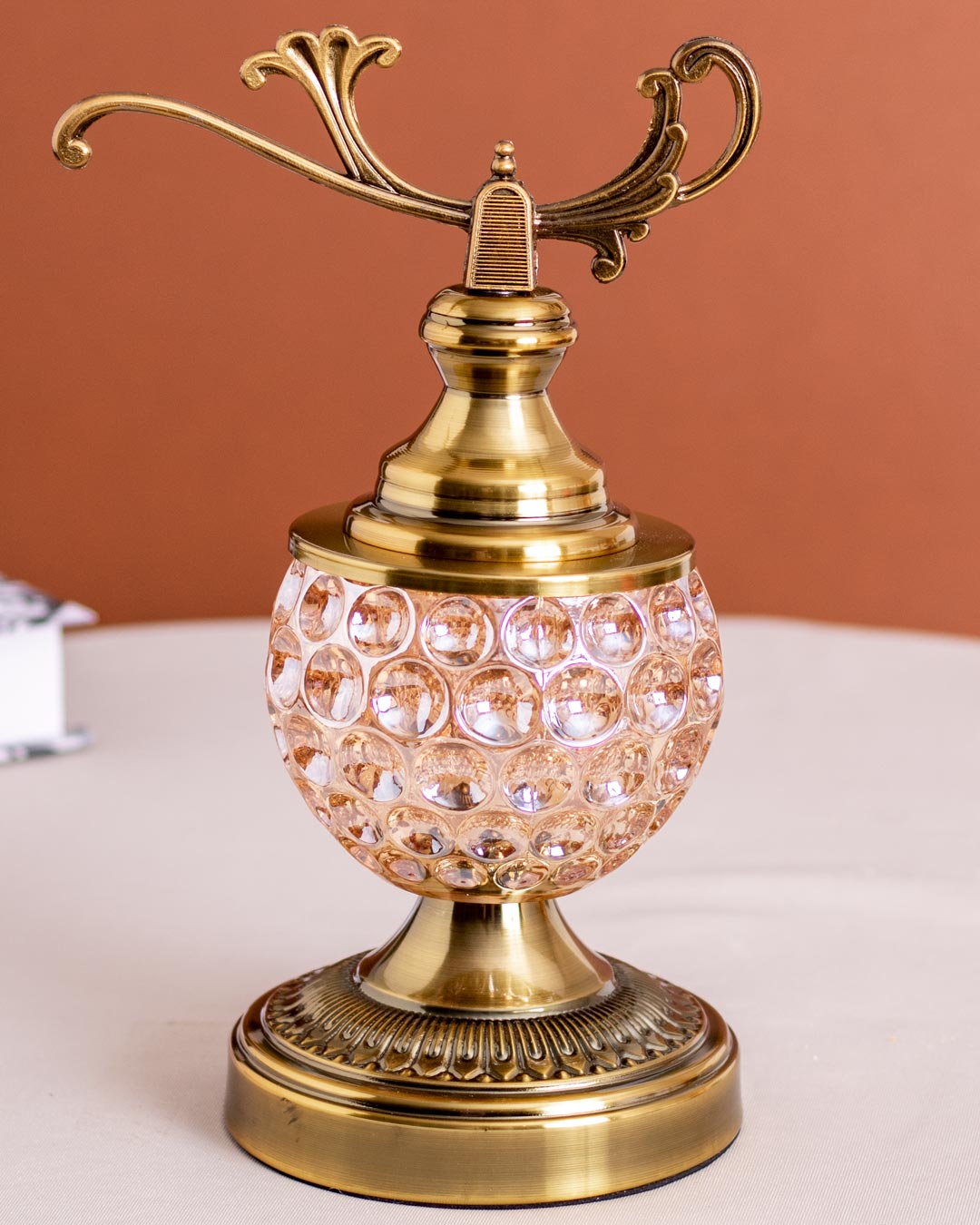 Crystal Diamond Glass Storage Jar