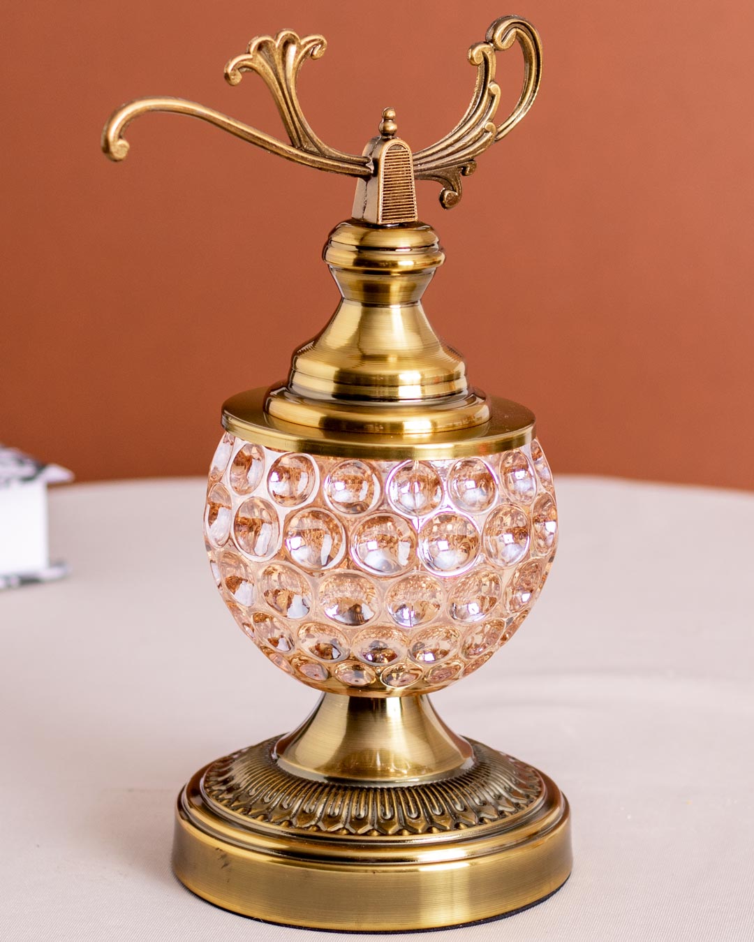 Crystal Diamond Glass Storage Jar