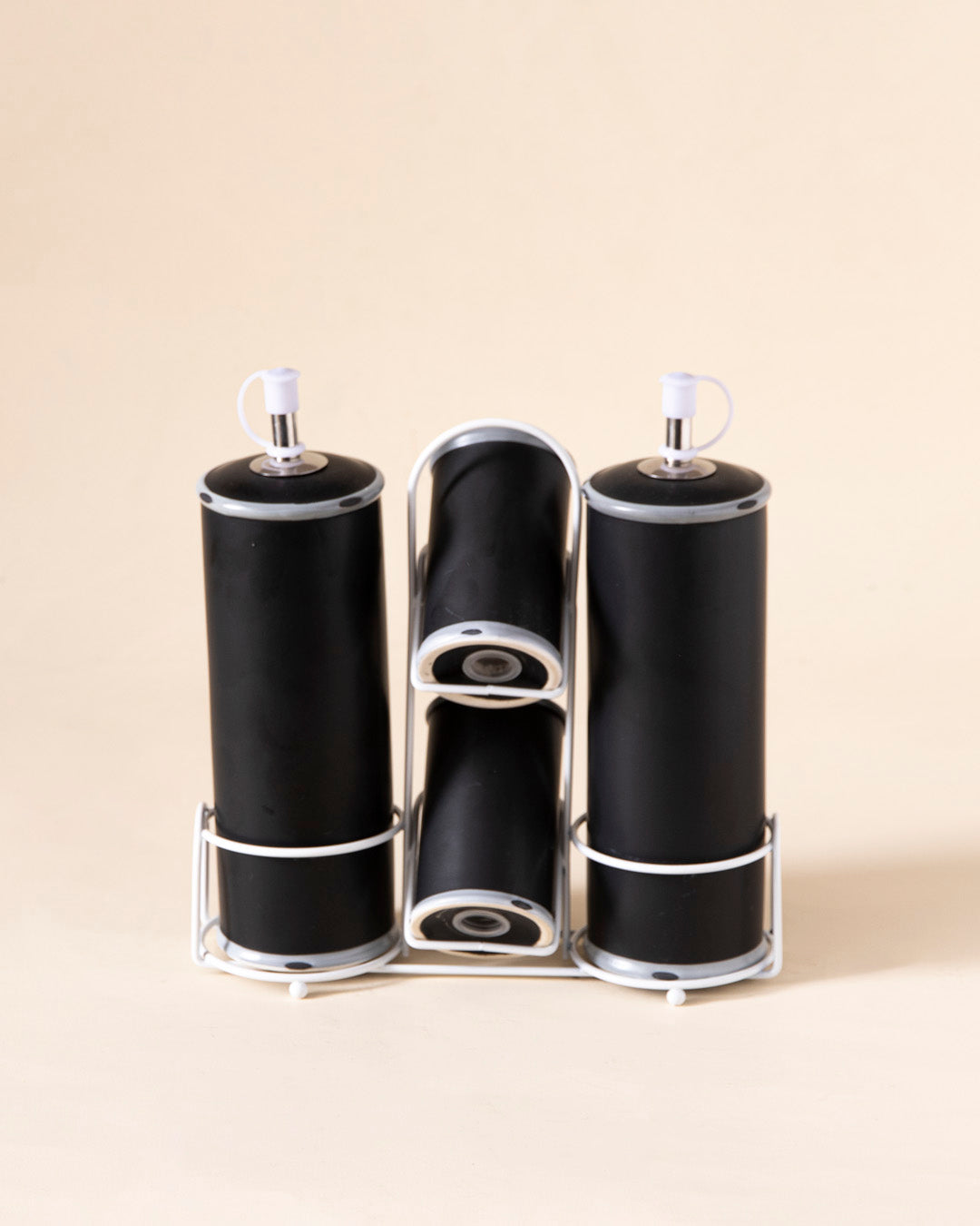 'Paris Maison De Famille' Cruet Set with Caddy - Black