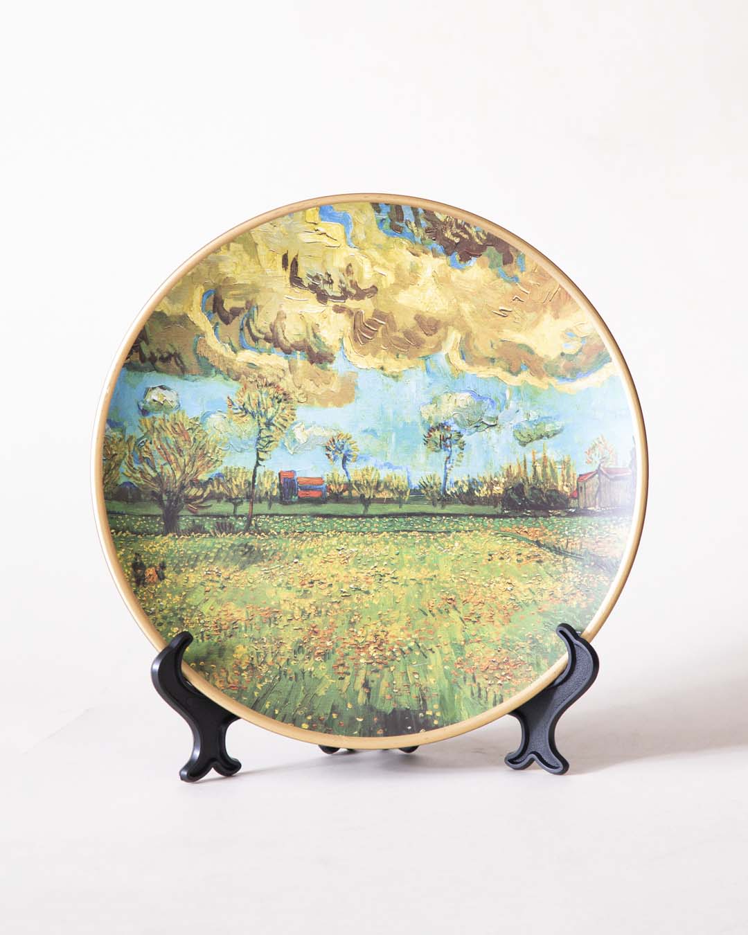 Vincent Van Gogh 'Flower Under a Stormy Sky' Oil Painting Decorative Plate - 10"